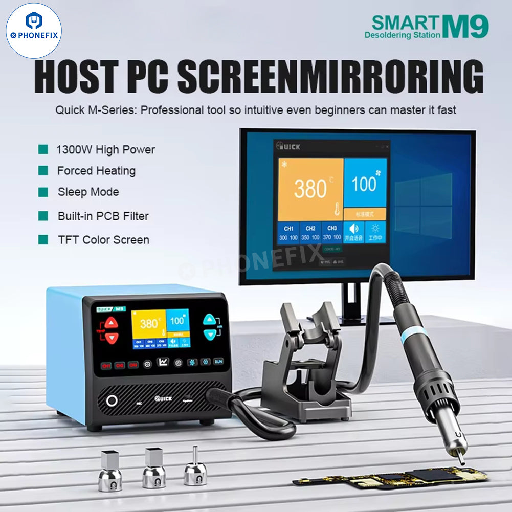 QUICK M9 Smart Lead-Free Hot Air Rework Station for PCB Repair - CHINA PHONEFIX SHOP Team