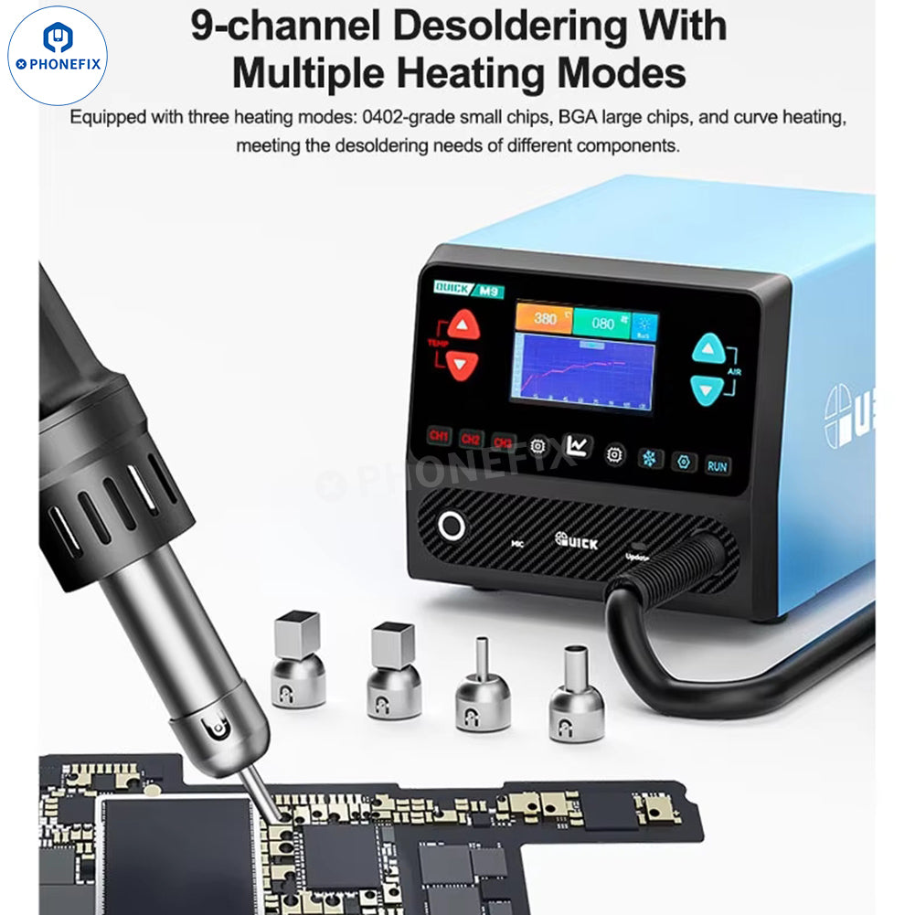 QUICK M9 Smart Lead-Free Hot Air Rework Station for PCB Repair - CHINA PHONEFIX SHOP Team