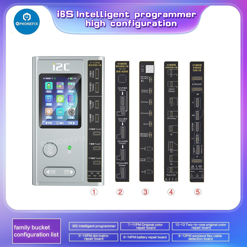 i2C i6S Programmer For iPhone Screen True Tone Face ID Repair - CHINA PHONEFIX