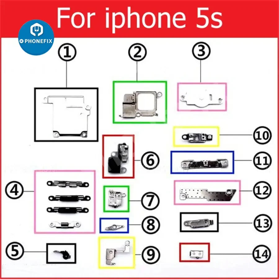 Set completo di staffa e viti per iPhone X, supporto interno in Set completo di staffa e viti per iPhone X, supporto interno in