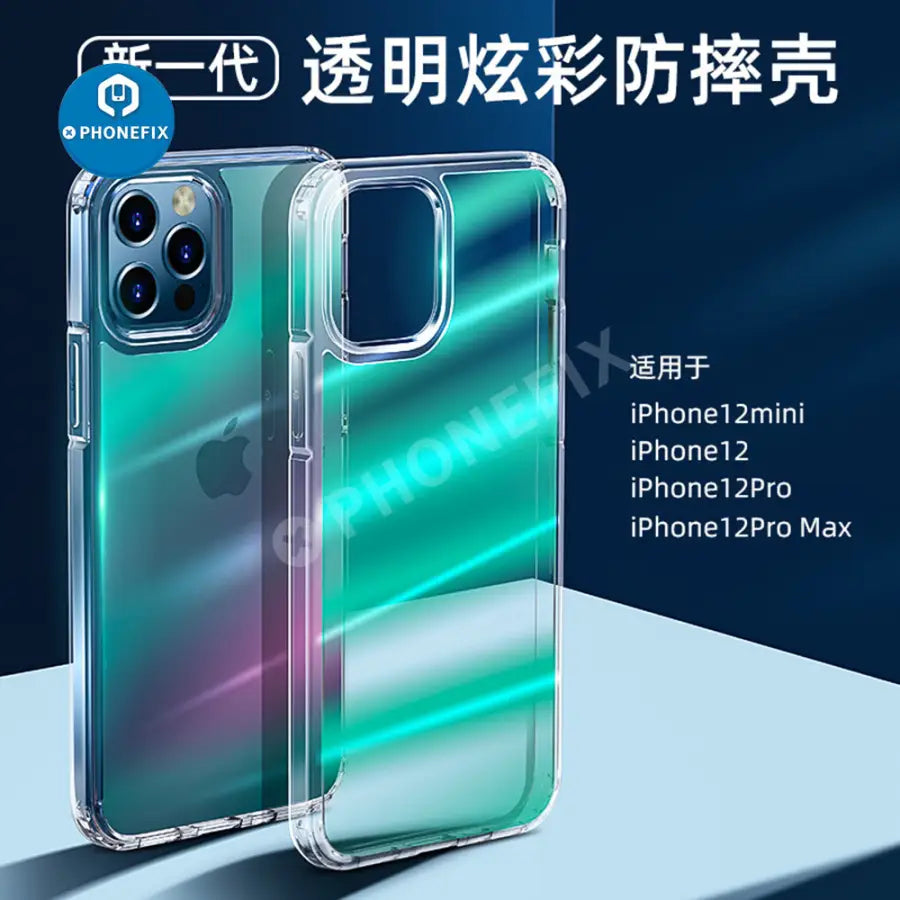 iPhone 11-12 Pro Max nárazuvzdorný průhledný akrylový TPU nárazník