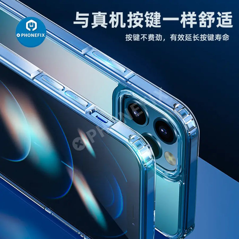 iPhone 11-12 Pro Max Shockproof Clear Acrylic TPU Bumper