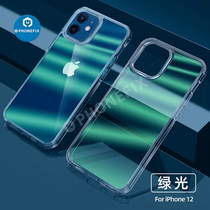 iPhone 11-12 Pro Max Shockproof Clear Acrylic TPU Bumper