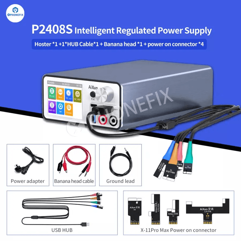 JC-ID AIXUN P2408 Power Supply Test Cable For iPhone 6-14 Pro Max - CHINA PHONEFIX