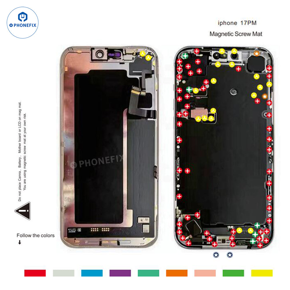 Magnetic Screw Mat for iPhone 6-18 Pro Max Disassembly Guide Pad