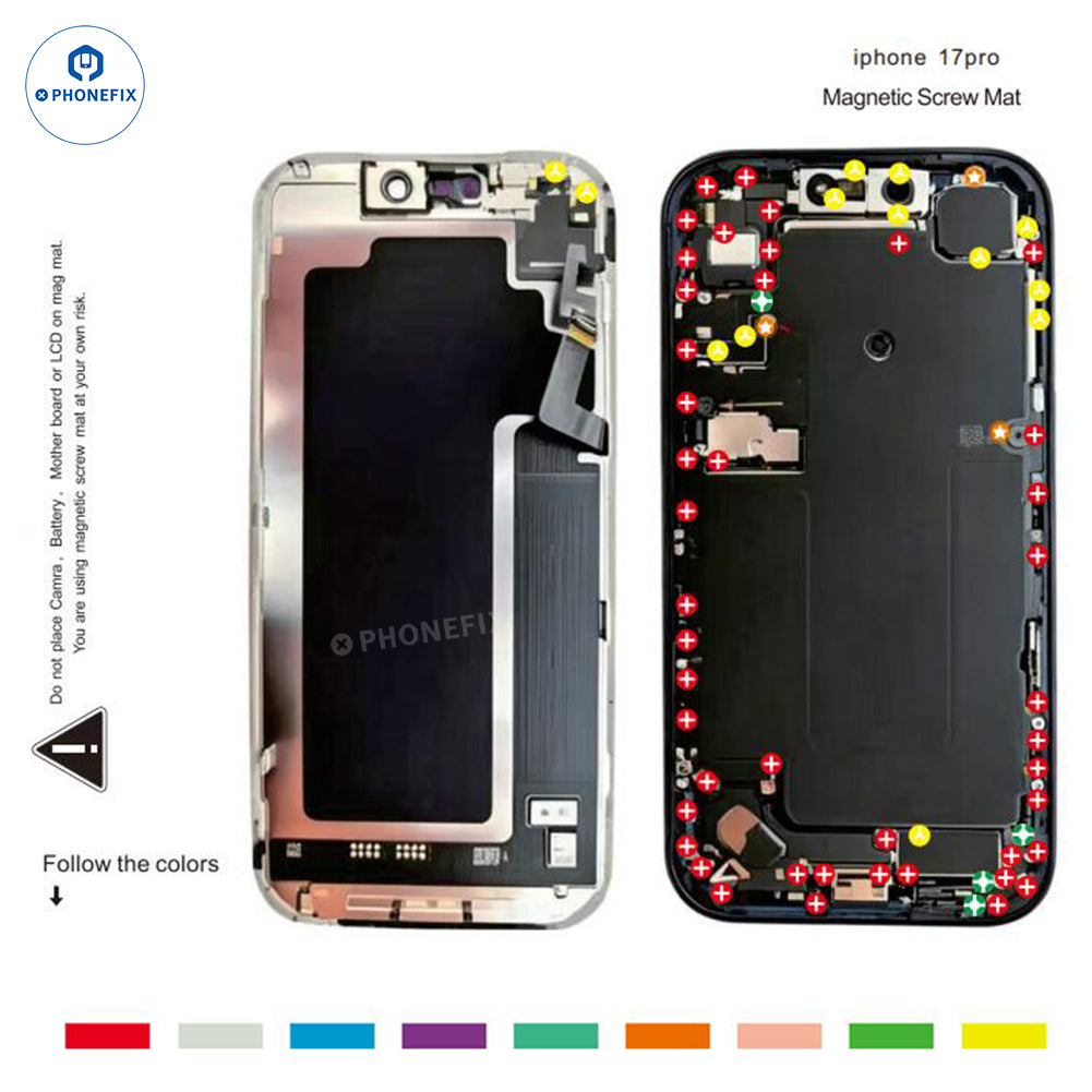 Magnetic Screw Mat for iPhone 6-18 Pro Max Disassembly Guide Pad