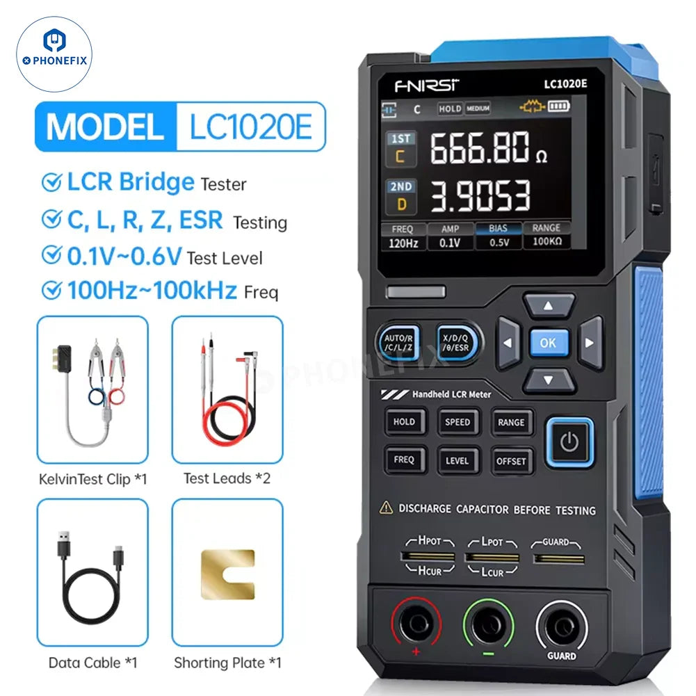 FNIRSI LC1020E LCR-ST1 Mini Digital Tweezers Bridge LCR ESR Tester - CHINA PHONEFIX SHOP Team