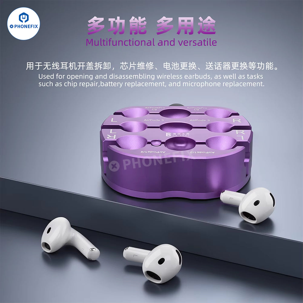 LUBAN Headphone Repair Fixture for AirPods by PHONEFIX, precision soldering clamp jig for AirPods repair and assembly.
