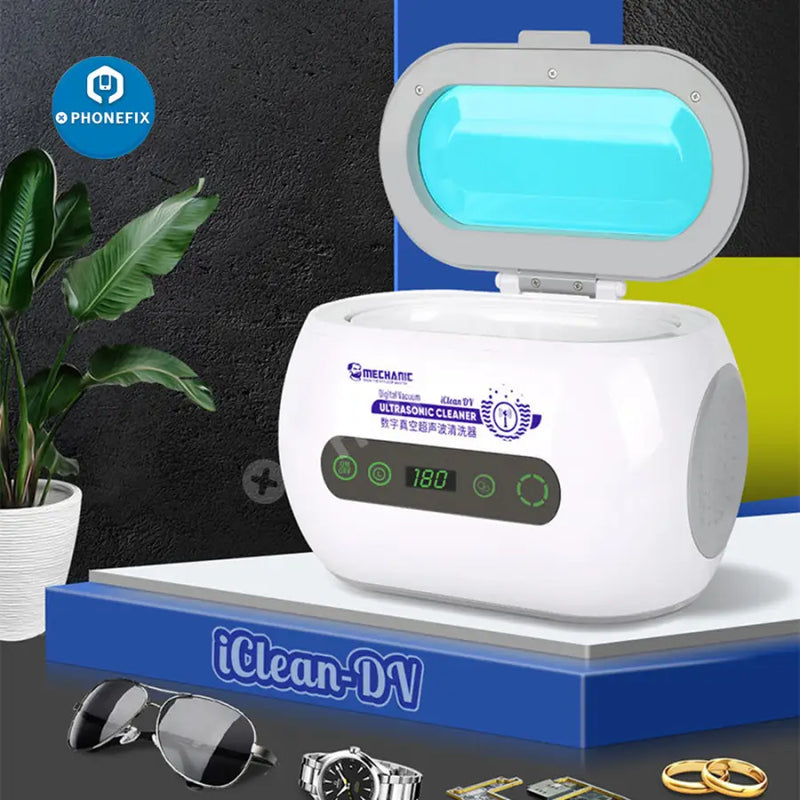 MECHANIC Digital Vacuum Ultrasonic Cleaner Glasses Jewelry