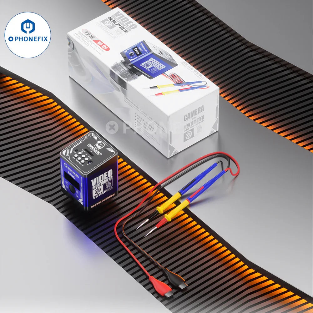 MECHANIC Action 2 Microscope Camera with 38MP video multimeter, capturing detailed images of electronic components.