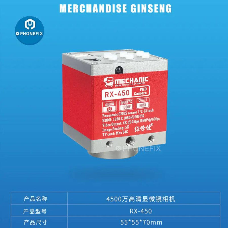 Mechanic RX-450 HDMI USB Industrial Digital Microscope Camera - CHINA PHONEFIX