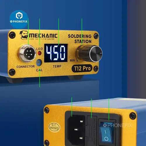 Mechanic T12 Pro Anti-Static Soldering Station With Iron Tip