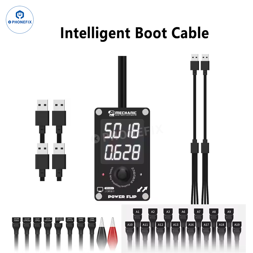 MECHANIC Power Flip Smart Boot Cable for iPhone 8-17 & Android