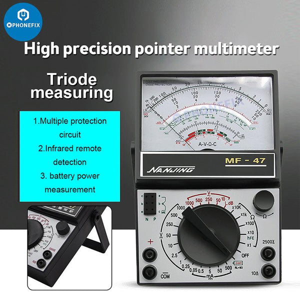 MF47 Pointer Multimeter Capacitance Resistance Tester With Buzzer - CHINA PHONEFIX