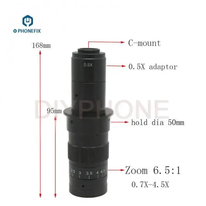 Microscope Camera C-Mount Lens Adapter 1.0X 0.5X 0.35X Zoom