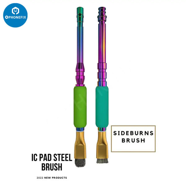 MiJing IC Pad Cleaning Steel Sideburns Brush 2Pcs/Box -