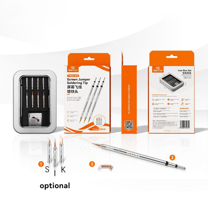 C210 Replaceable Iron Tip Set for Phone Jumper Wire Soldering Repair