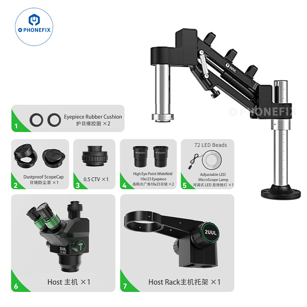 2UUL MS71 Adjustable Damping Microscope Boom Arm Stand