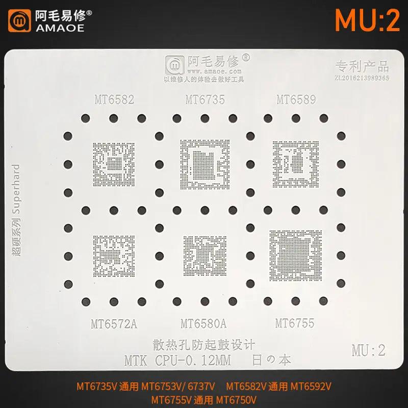 MTK Series CPU BGA Reballing Stencils Net MT6582 MT6735
