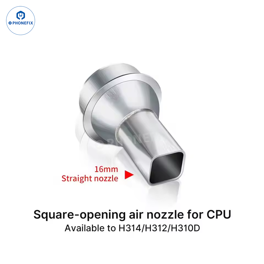 CHINA PHONEFIX AiXun H314 1400W hot air gun nozzle, 16mm for BGA rework station and electronics soldering.
