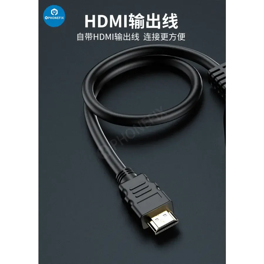 PHONEFIX 3 in 1 Out HDMI Multi Display Auto Switcher with 0.4m HDMI cable, supporting 1080p at 60Hz for versatile display connections.