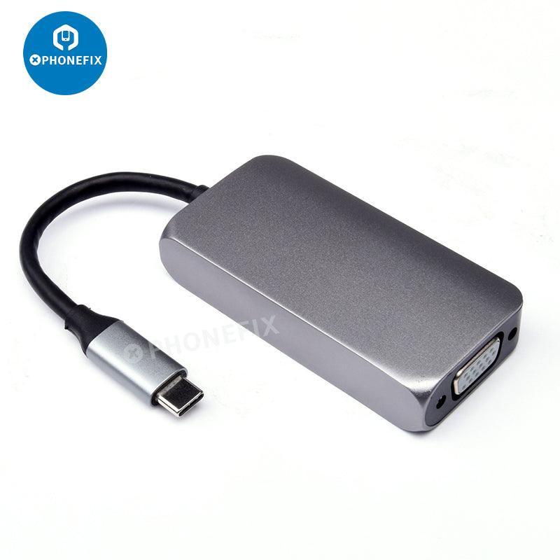 PHONEFIX Multiport Type-C USB 3.0 Adapter Hub for MacBook, laptop, and PC with multiple ports for easy connectivity.