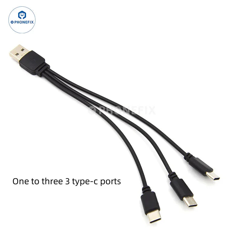PHONEFIX 3-in-1 Type-C charging data cable with multiple functions, designed for versatile device connectivity and charging.