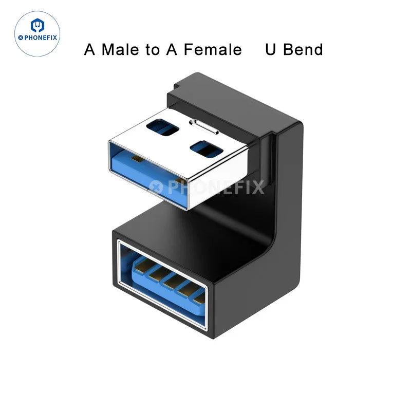 PHONEFIX Type-C OTG USB 3.0 Adapter for laptops, U-type converter, compact 3C accessory with 10Gbps data transfer.