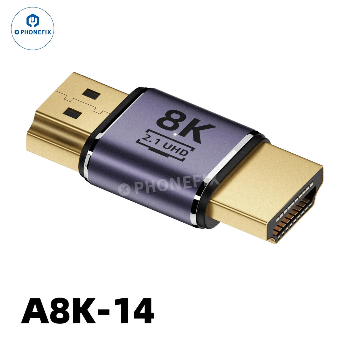 PhoneFIX 8K 60Hz 48Gbps converter extension connector for phone, laptop, and HDTV, 3C accessory with high-speed data transfer.