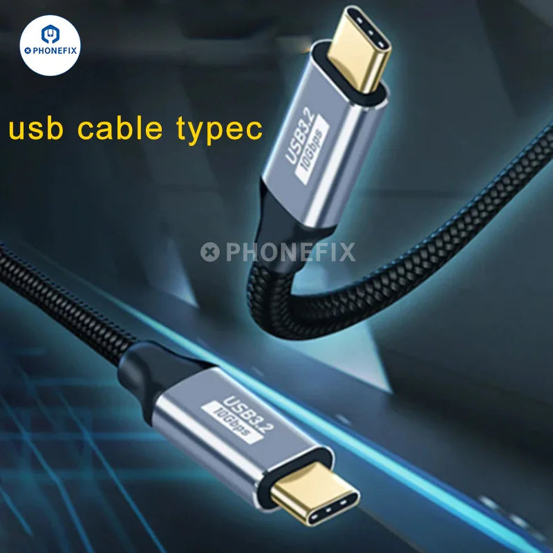 Cable de extensión digital USB 3.1 Gen2 recto y en ángulo para accesorios 3C, de la marca PHONEFIX, para la conexión entre dispositivos.