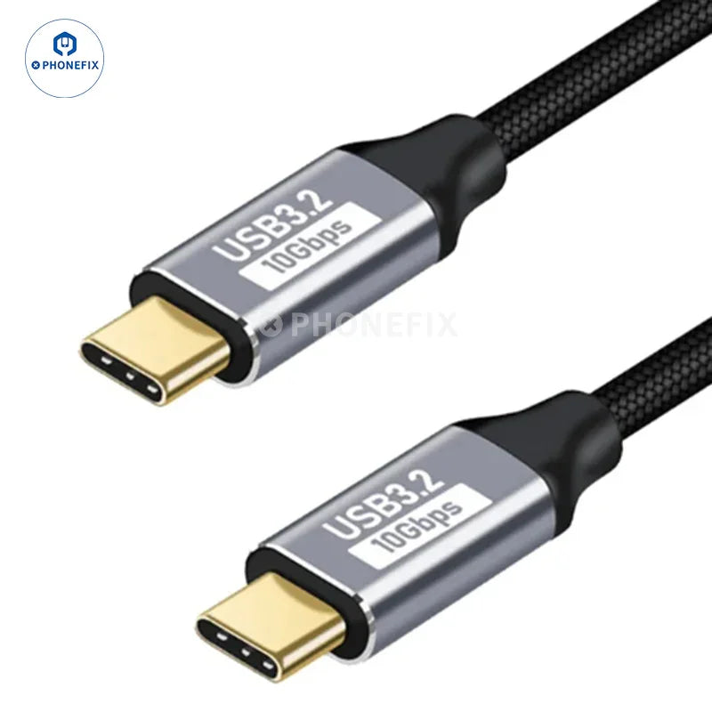 Cable de extensión digital Phonefix USB 3.1 Gen2 recto y en ángulo para una mejor conectividad de los dispositivos, 1 metro de longitud.
