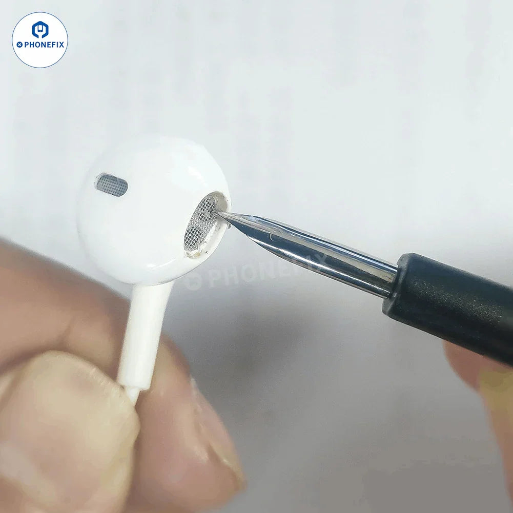 PHONEFIX mobile phone cleaning kit with charging port and headphone cleaner tools, compact 3C accessories for device maintenance.