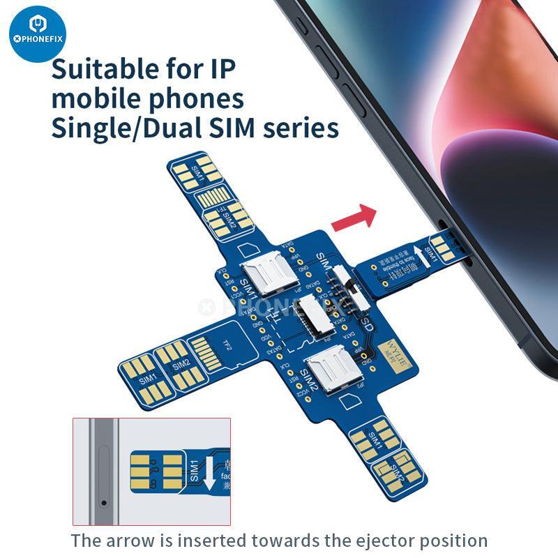 WYLIE Universal Smartphone Signal Test Board for iPhone and Android, 3C accessories by PHONEFIX, showing testing components on the board.