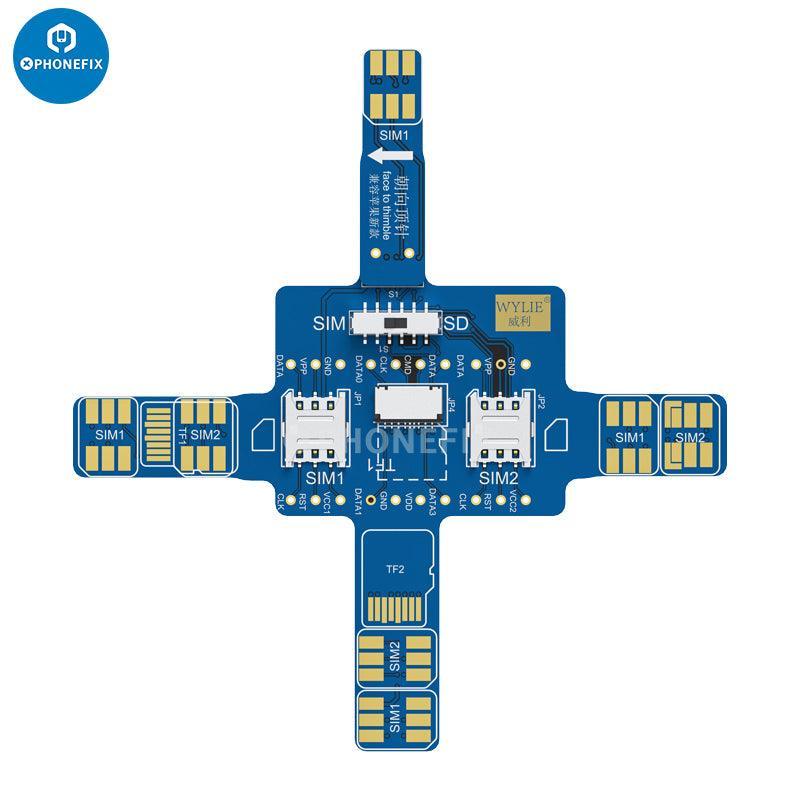 WYLIE universal smartphone signal test board for iPhone and Android, 3C accessories by PHONEFIX, used for testing signal quality.