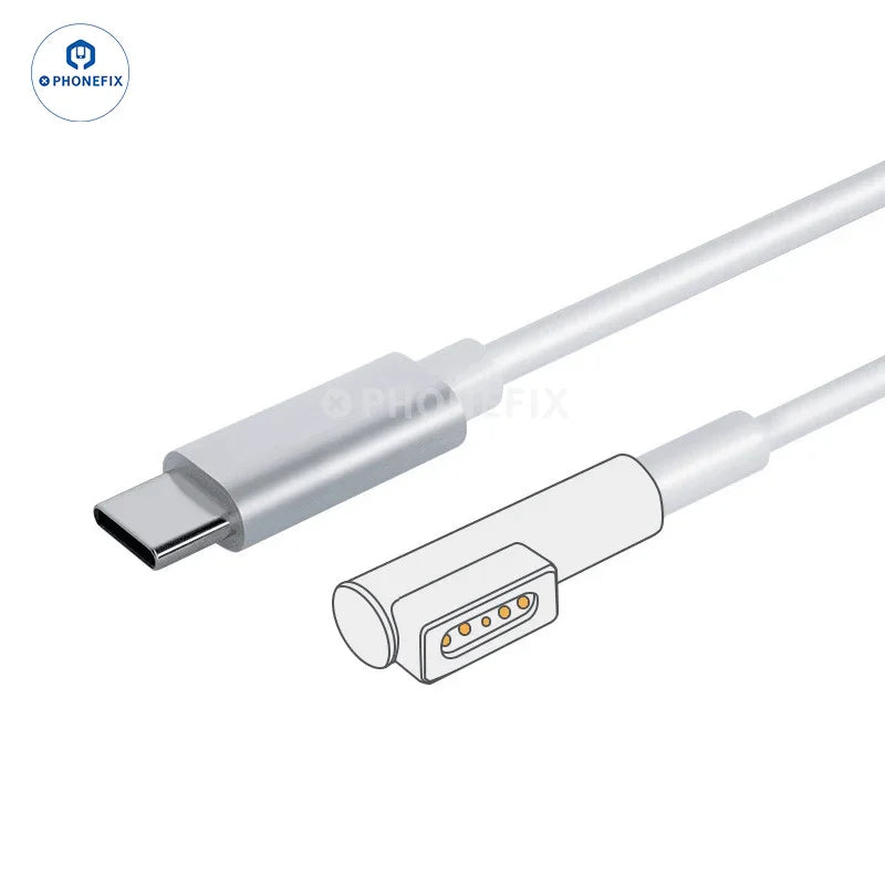 Type C to MagSafe 2 PD fast charging cable for iPhone and MacBook, PHONEFIX, L-shape, 0.15M, 3C accessory