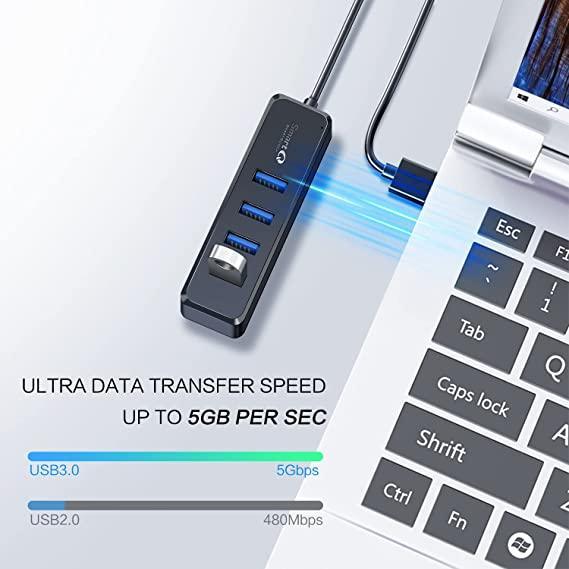 PhoneFix multi USB port hub with 2-foot cable, designed for fast data transfer for phone and PC, 3C accessory.
