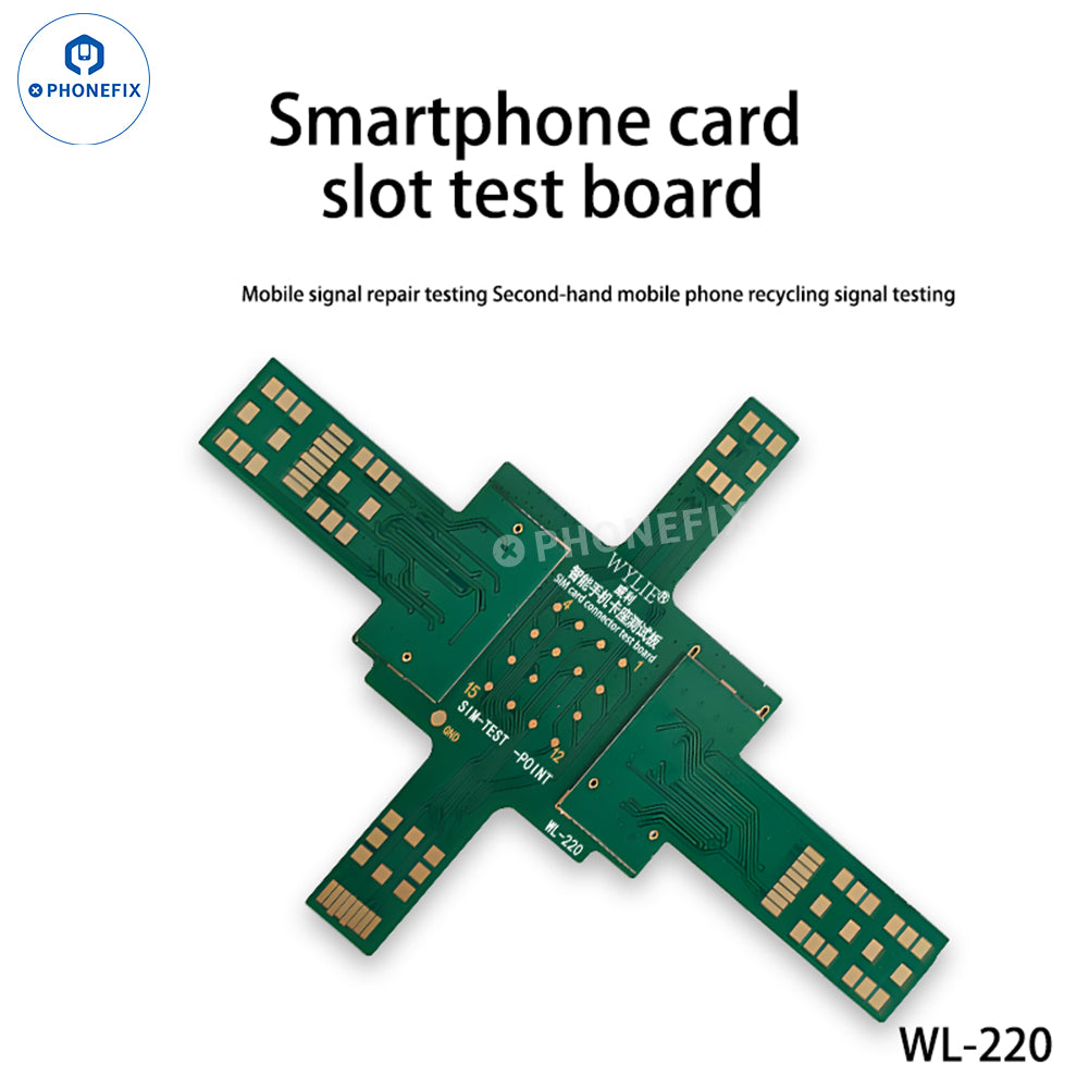 Placa de prueba de tarjeta SIM PHONEFIX WYLIE WL-220 para teléfonos Xiaomi, utilizada para la detección de señal y la prueba de accesorios 3C.