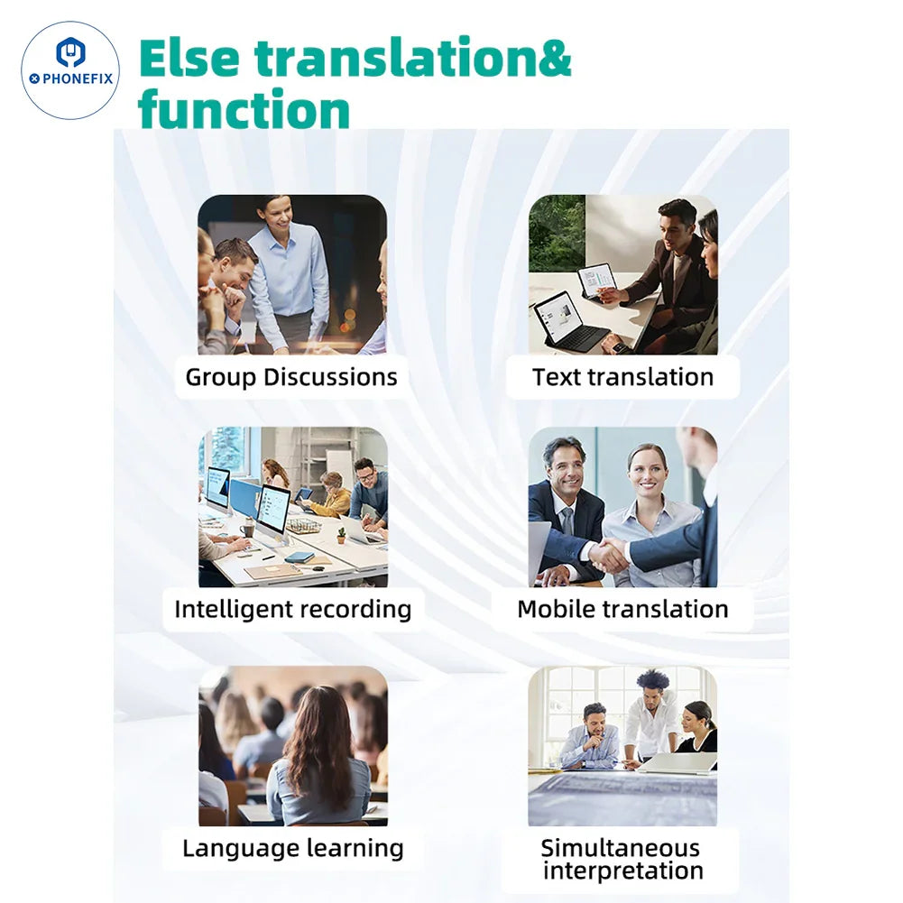 El dispositivo traductor portátil VORMOR Z6 Z8 de PHONEFIX cuenta con pantalla digital y un diseño compacto para traducción sin conexión en tiempo real.