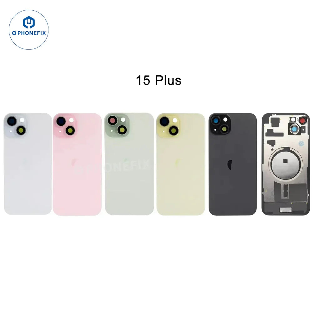 iPhone 14-16 Pro Max back cover glass replacement with MagSafe magnet, showing the sleek glass rear panel with magnetic features
