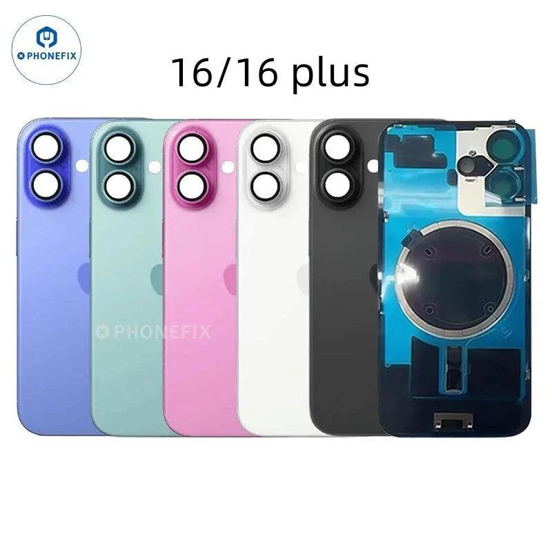 PHONEFIX iPhone 14-16 Pro Max back cover glass with MagSafe magnet, replacement rear glass for iPhone models, damage repair.