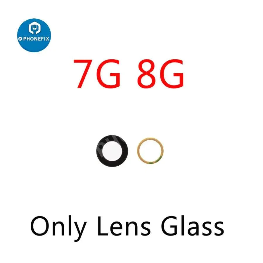 Rear camera lens glass cover for iPhone camera replacement by PHONEFIX, showing the back camera lens and surrounding glass.