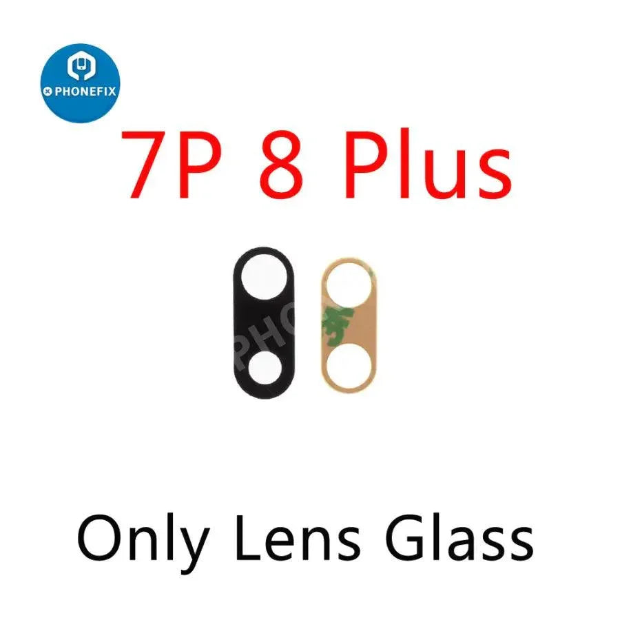 Rear camera lens glass cover for iPhone, replacement back glass by PHONEFIX showing the lens and surrounding frame.