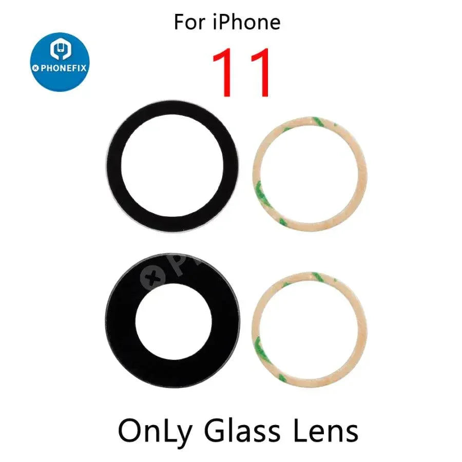 Rear camera lens glass cover for iPhone camera replacement by PHONEFIX, showcasing the back glass replacement part for iPhone.