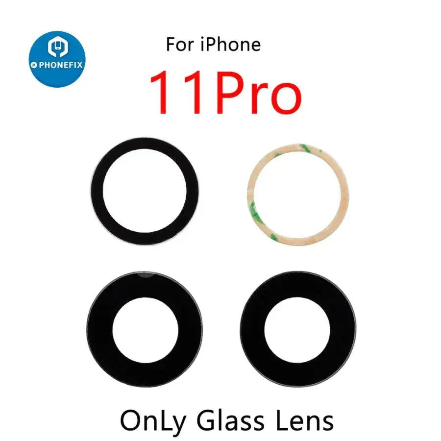 Rear camera lens glass cover for iPhone camera replacement by PHONEFIX, showing the back camera lens and protective glass.