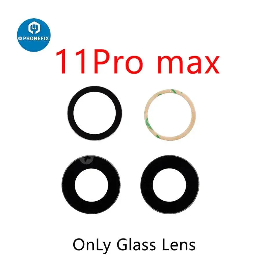 Rear camera lens glass cover for iPhone, replacement back glass by PHONEFIX, designed for iPhone camera protection.