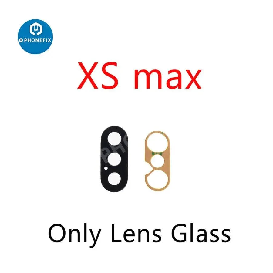 Rear camera lens glass cover for iPhone, replacement back glass by PHONEFIX, showcasing the protective camera lens cover.
