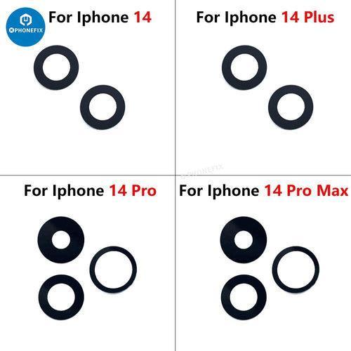 Rear camera lens glass cover for iPhone, back glass replacement by PHONEFIX, visible clear protective cover on camera.