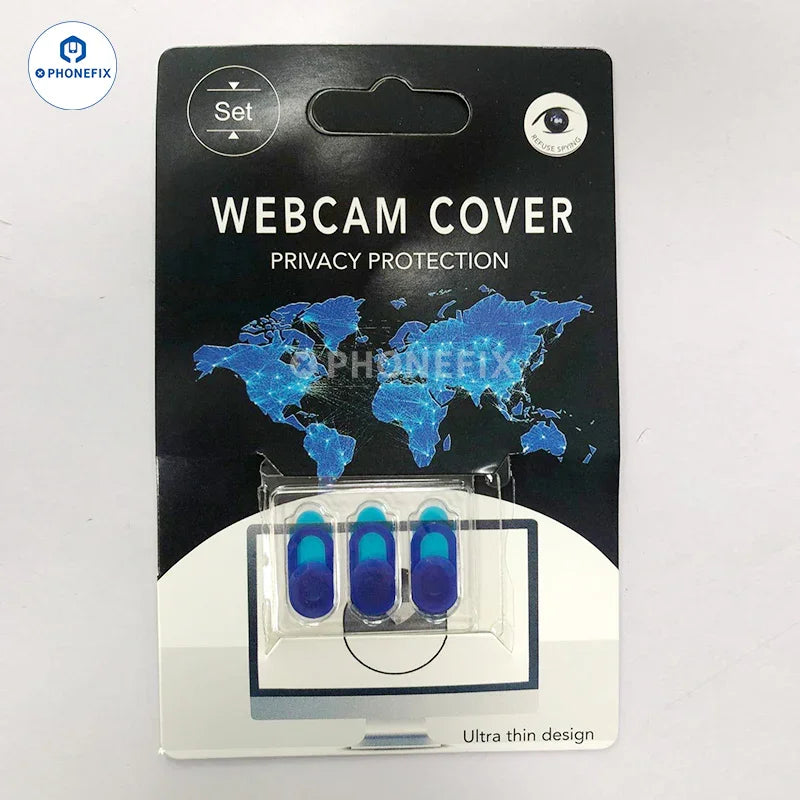PhoneFIX webcam cover privacy slide on phone back glass replacement, protecting camera lens from dust and unauthorized access.