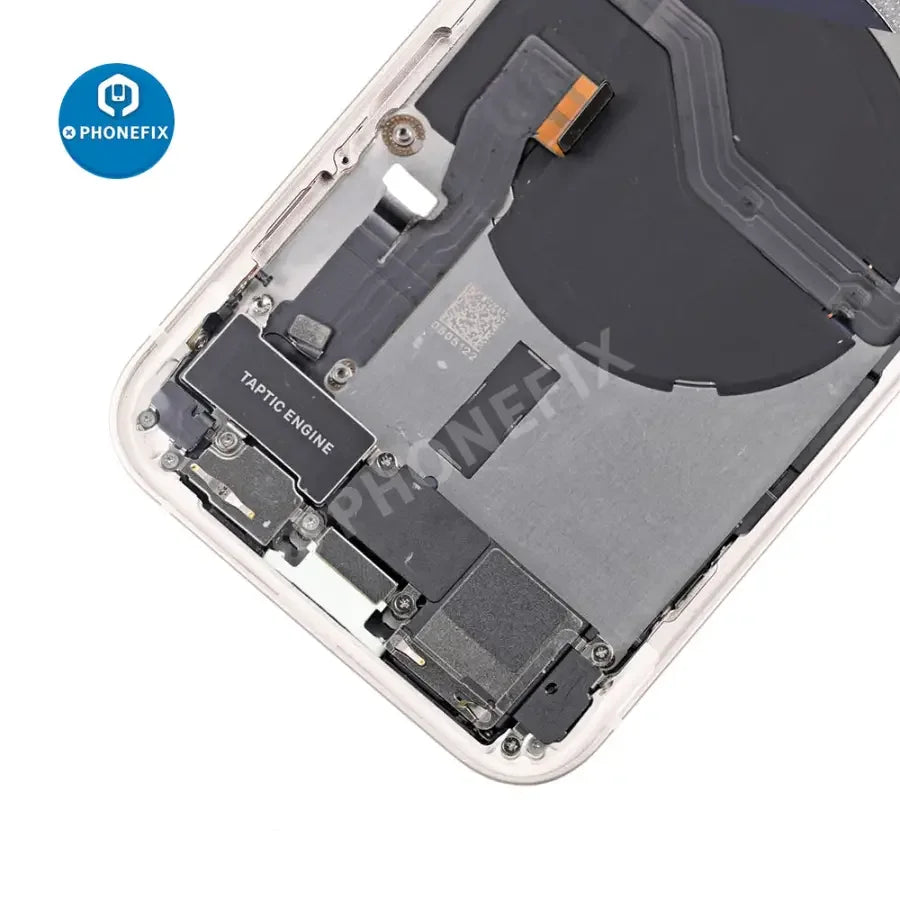 Black back glass cover for iPhone 12, PHONEFIX full assembly replacement for back cover repair.
