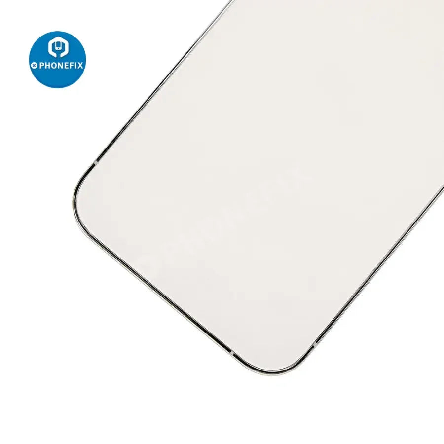 iPhone 12 Pro back cover full assembly replacement with glass back, showing the PHONEFIX branded replacement part.